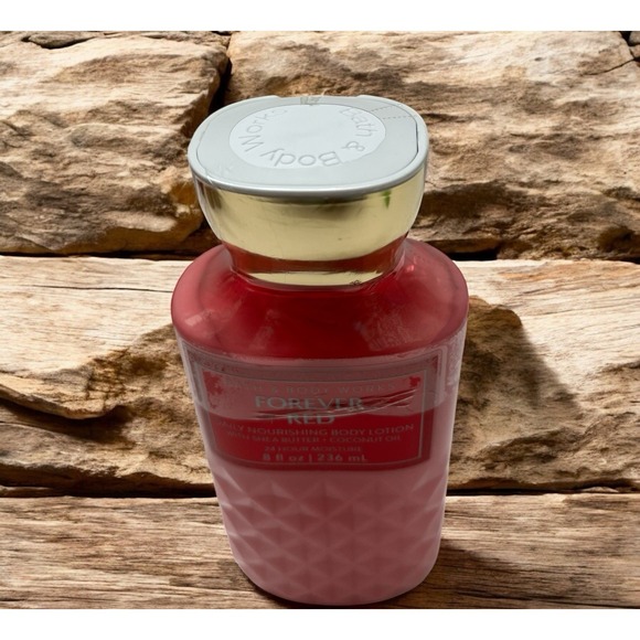 Bath & Body Works Body Lotion Forever Red Daily Nourishing 8oz Shea Butter New - Picture 2 of 5